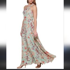 ELIZA J  floral  one shoulder gown  *summer wedding guest